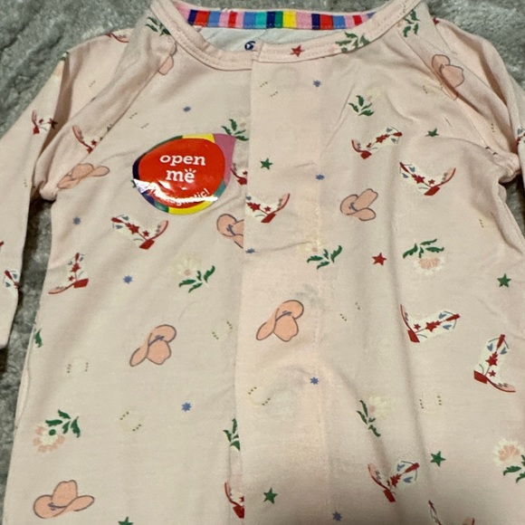 Magnetic Me Rodeo Drive Pink Footed Onesie - Picture 2 of 5